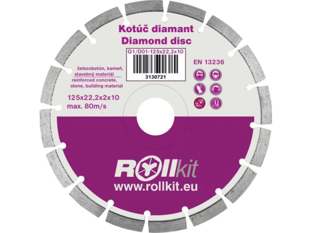 Diamentowe ostrze 125x22,2x10mm